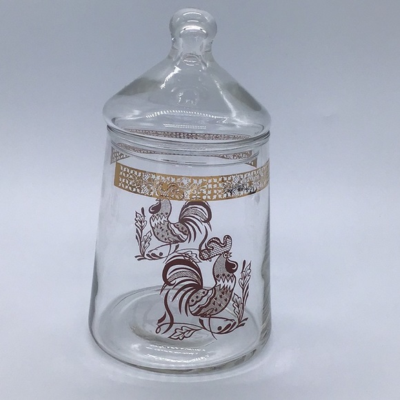 Vintage Rooster Glass Jar - Picture 2 of 8